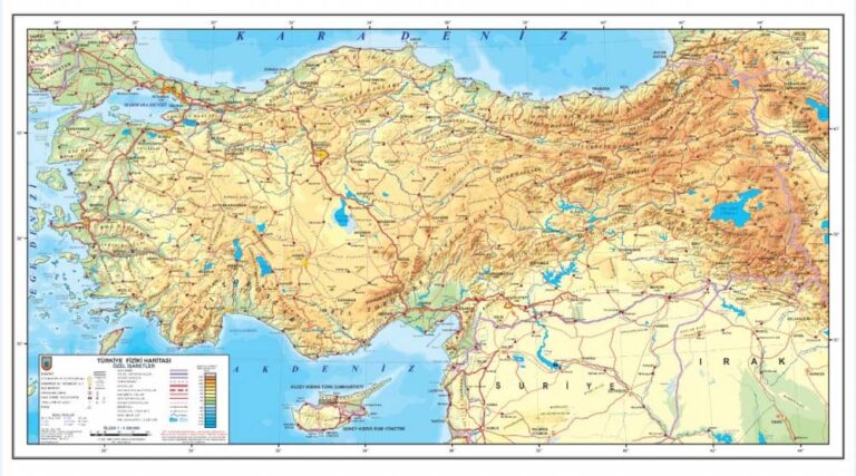 Türkiye’nin Siyasi Haritası: Detaylı Şehir İsimleri Ve Renkli İller ...